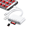 Miniatyrbillede 3 af 5: Otg Usb Kamera Multimemory Adapter Til -sd Tf Kortlæser Kit Til For 13 Konverter