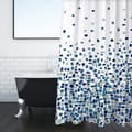 Duschdraperi - mögel- och mögelsvampresistent - mosaikblå 180 x 180 cm | Vattenavvisande tyg | 100 % polyester