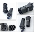 Miniatyrbillede 1 af 5: 16A Elbil EVSE Adapter Bærbar EV Stik Type 2 til 2-polet Stikkontakt, EU-stik
