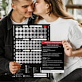 Miniatyrbillede 5 af 5: Spil Skrabeløsningsplakat Spil til Par Valentinsdag Gave Vægp plakat Hendes og til Hendes
