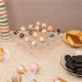 Miniatyrbillede 4 af 5: Akryl Kage Display Stand, 16 Huller Klar Firkantet Lollipop Holder Til Bryllupper Baby Showers Fødselsdag