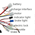 Miniatyrbillede 2 af 5: 36V 500W Controller og Gasspjæld Skruegreb Motor Controller