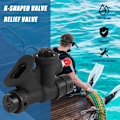 Miniatyrbilde 3 av 5: Dykking Universal Bcd Power Inflator Med 45 Graders Vinklet Munnstykke For Standard 1 Tommers Slange