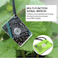 Miniatyrbild 2 av 5: Signal Mirror Survival Reflective Mirror, utomhus Survival Signal Mirror, vattentät Reflective Signal Mirror med kompasshalsband