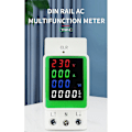 Miniatyrbilde 4 av 4: 6-i-1 100A AC160-275V Spennings- og Strøm-KWh Elektrisk Energimåler Volt Amp Voltmeter Amperemeter W