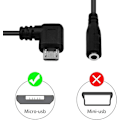 Pikkukuva 4 / 5: Micro-USB - 3,5 mm:n audioliitäntäadapterikaapeli, audio Micro-USB:hen, suorakulmainen Micro-USB-uros - 4-nastainen 3,5 mm:n naaraspuolinen kaapeli aktiiviselle klipsimikrofonille