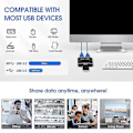 Miniatyrbild 3 av 5: USB 3.0 Växlare KVM-switch 5gbps 2 In 1 Ut USB 3.0 Tvåvägsdelare För Skrivare Tangentbord Mus