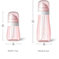 Pikkukuva 5 / 5: Pieniä minisuihkepulloja, aerosoli hienojakoinen kihara suihkepullo tyhjä 2 kpl/50 ml (pinkki ja läpinäkyvä väri)