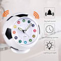 Miniatyrbild 1 av 2: Barnalarmklocka Analog Pojke Flicka Alarmklocka Batteridriven Alarm Fotboll Form Tyst Icke-tickande Lysande Snooze Stigande Ljud Alarm B -cdsx
