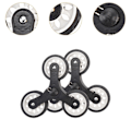 Miniatyrbillede 4 af 5: 2x Trolley Trekant Hjul Hjul Diameter 9 cm Udskiftning til Foldbar Vogn