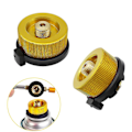 Miniatyrbilde 1 av 5: 2 stk Camping Gassflaske Adapter Gasskonverteringshode Adapter Dyse Kobling Gasskomfyr Ventil Adapter For Butanbeholder Til Å Skru På