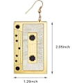 Miniatyrbilde 2 av 5: 3 Par Kassett-Ørepynt fra 80-tallet Retro Tape Dangle Ørepynt Morsomme Drop Ørepynt for Kvinner Tilbehør