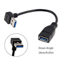 Miniatyrbillede 5 af 5: Data Sync 90° USB 3.0 Nedadvinklet Adapterkabel til Hun A