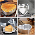 Miniatyrbillede 2 af 4: Non-stick Bageform i Aluminium Hjerteformet Kageform Bageform 2025th