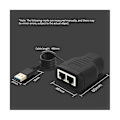 Miniatyrbillede 2 af 3: 2-i-1 Adapter Netværk Hundred Megabit Netværksdeling RJ45 Multifunktionel En-To Netværks Splitter