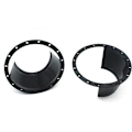Miniatyrbillede 1 af 5: 2 stk. 65 tommer Bil Dør Audio Højttaler Ring Plader Vandtæt Cover Rustbeskyttelse Pad Sort Rød Universal Reservedele