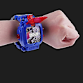 Miniatyrbild 5 av 5: Kreativ Robot Transformers Barnklocka, Stor Siffertavla Digital Klocka för Pojkar 2-14 År, Blå