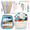 Crochet - Crochet Hook Set with Yarn and Accessories 50-piece
