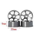 Miniatyrbillede 5 af 5: 4 stk RC Bil Drift Dæk Metal Hjul Nav til 1/28 MINI-Z MINI-Q GLA IW04 RC Bil Opgraderingsdele