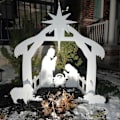 Miniatyrbillede 4 af 5: Udendørs Julekrybbe Hellig Familie Julekrybbe Vejrbestandig og Holdbar til Forhaven Græsplænen og Kirken