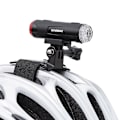 Miniatyrbillede 1 af 5: Cykelhjelmlys Forlygte Baglygte Integreret Kørehjelmlys USB Opladning Ny Hjelmlys