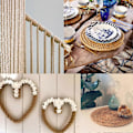 Miniatyrbillede 5 af 5: 2 pakker, jute reb hamp reb tykkelse 1,5 mm, længde 120 m, til DIY