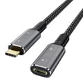 4 Förlängningskabel, USB-C-kabel till USB C Hane till Hona Stöder 8k/5k@60hz Video / 40gbps Dataöverföring / 100w Laddning(0.8m) 2024THO