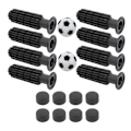 Miniatyrbilde 1 av 5: 8 stk. Bordfotballgrep med endepropp, bordfotball, komfortabel håndtering for barn med 2 små fotballer