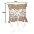 Miniatyrbilde 2 av 5: Rustikk Hessian Jute Sekk Blond Blomsterpikekurv + Putesett Bryllupsgave