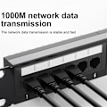 Miniatyrbillede 4 af 5: 24 Ports CAT6 UTP RJ45 Patch Panel 19 Tommer 1U Kabelramme Frontplade Rackmontering 50U Guldbelagt, Rea