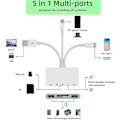 Miniatyrbillede 4 af 5: Otg Usb Kamera Multimemory Adapter Til -sd Tf Kortlæser Kit Til For 13 Konverter
