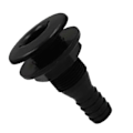Miniatyrbillede 2 af 5: 5/8'' Sort Marine Gennemføringskonnektor Udskiftning Bilge Pumpe Slangefitting