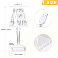 Miniatyrbilde 5 av 5: Krystall LED skrivebordslampe, berøringskontroll øyevern, klar akryl USB-lading skrivebordslampe for bar, soverom, bord, nattbord (tre farger justerbar)