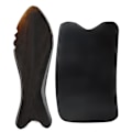 Miniatyrbillede 1 af 5: Ox Horn Skrabbræt Ansigtsmassage Smertelindring Gua Sha Værktøj (Firkantet Skive Bølgefisk Form)