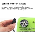 Miniatyrbild 5 av 5: Signal Mirror Survival Reflective Mirror, utomhus Survival Signal Mirror, vattentät Reflective Signal Mirror med kompasshalsband