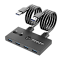 Miniatyrbild 1 av 5: Usb 3.0-switch 2 in 4 ut Kvm-dockningsstation Skrivardelningsenhet Monitoradapter Kvm-omvandlare