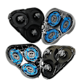 Miniatyrbillede 5 af 5: Reservehoved til Philips S5000 S5370 S5571 S5420 S5140 S5078 S5077 S5050 S5082 S5380 S5400 Skraberblad - Sort
