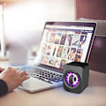 Miniatyrbild 3 av 5: A1 Datorhögtalare Multimedia Dator Skrivbords USB Strömförsörjning 3.5mm Trådbunden Subwoofer RGB Bländande