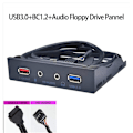 Miniatyrbillede 3 af 5: USB 3.0 3,5 mm Front Bay Panel USB3.0 Hub Splitters Interne Adaptere BC1.2