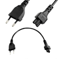 Miniatyrbild 5 av 5: EU 2-stifts hane till IEC 320 C5 hona strömadapterkabel för bärbar dator