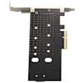Miniatyrbilde 4 av 5: Dual M.2 PCIe Adapter, M2 SSD NVMe (M Key) Eller SATA (B Key) 22110 2280 2260 2242 2230 Til PCI-E 3.0 X 4 Host Controller Utvidelseskort For Stasjonær PC Pci
