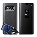 Pikkukuva 2 / 4: Samsung Galaxy S10:lle suojaava läpinäkyvä Clear View Folio -kotelo - Musta Fs
