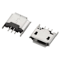 Miniatyrbild 3 av 5: 10 st Micro USB Typ B 180 Grader DIP 5-stifts Honkontakt för PCB-lödning