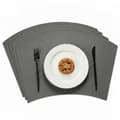 4-pack Faux Leather Placemat 43x30cm Arch Dark Grey