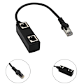 Miniatyrbillede 3 af 3: Han til 2 Hun LAN Ethernet Netværk Splitter Kobler Adapter Kabel
