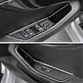 Miniatyrbilde 2 av 5: for A4L/A5 2017-2022 Innvendig Dør Vindusglass Bryter Knapp Armlene Panel Deksel Klistremerke Trim