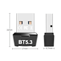 Miniatyrbilde 2 av 5: RTL5.3 Bluetooth Adapter Driver-Free Datamaskin USB Trådløs Bluetooth Mottaker Sender Bluetooth