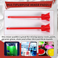Miniatyrbilde 5 av 5: Resin Mikser Padler, Epoxy Mikser Feste for Drill, Gjenbrukbar Maling Rører Drill Feste (2 stk)