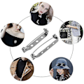 Pikkukuva 3 / 3: 200 kpl Pin Backs, Rintaneulan Pin Backs Turvalukko Tanko Pin Käsityöprojektiin