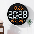 Miniatyrbild 2 av 5: 10 tum Digital Väggklocka med Temperatur, Luftfuktighet, Fjärrkontroll, Alarm, Datum och Vecka